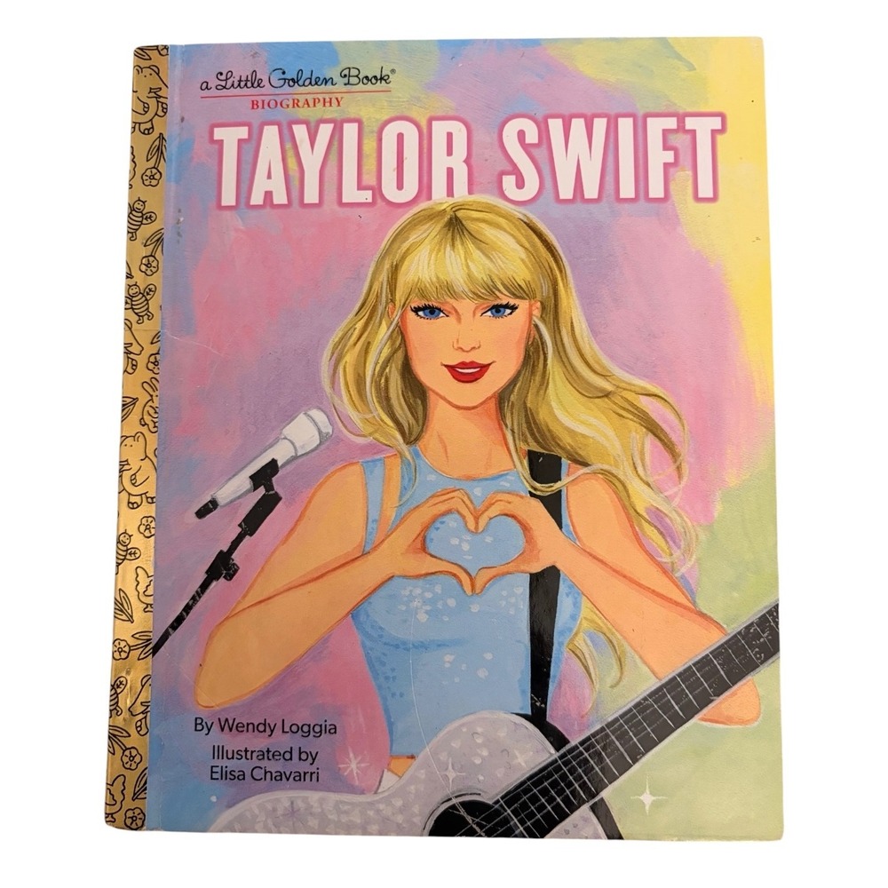 Taylor Swift A Little Golden Book Biography Hardcover Kids Book Gold Foil